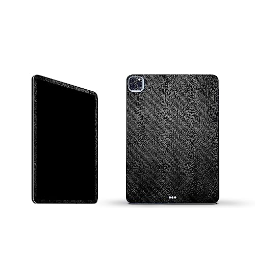Image of MightySkins Carbon Fiber Skin Compatible with Apple iPad Pro 11 inch M2 4th Gen (2022) Full Wrap Kit - Black Leather | Protective, Durable Textured Carbon Fiber Finish | Easy to Apply | Made in The USA