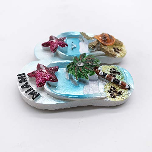 Imán Decorativo Triangular de Resina Miami Slipper miniatura 3