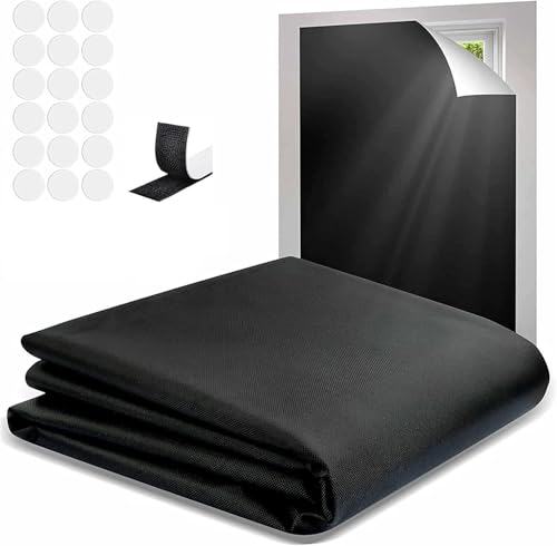 AMENGJ Estores Enrollables sin Taladrar Cortinas Opacas extraíbles, Autoadhesivas, portátiles y Plegables for Viajes, con protección Solar, fáciles de Cortar.(S 145X100cm)