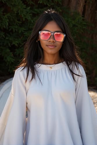 Image of The Fresh Large Oversized Fashion Square Flat Top Sunglasses - Exquisite Packaging