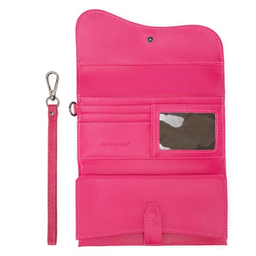 Image of Montana West Wallets for Women Large Phone Wristlet Wallets Trifold Money Organizers with Coin Purse and Wrist Strap