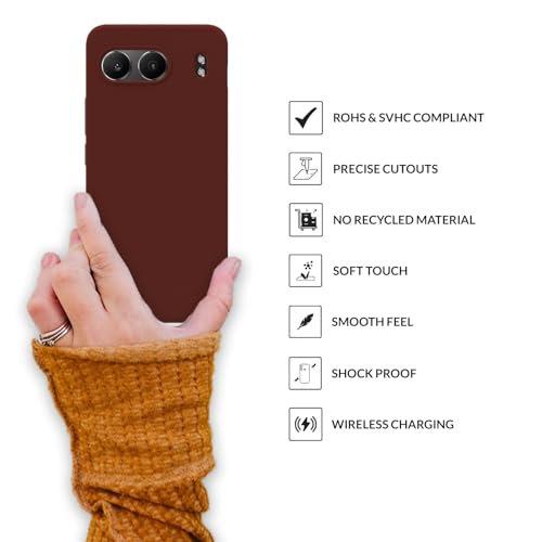 Image of SPRIG Compatible with OnePlus Nord 4 Premium SilkTone Back Cover Drop Tested Shock Proof Mobile Case for Men, Women, Boys and Girls with Camera Protection (Dark Brown)