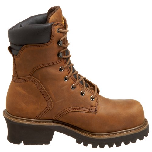 Image of Chippewa Hador 8 inch Steel Toe Logger Boots for Men - Premium Full Grain Leather, Orthotic Insole, Metallic Shank, EH ASTM F2413 Standards
