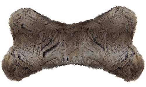 BESSIE AND BARNIE Deluxe Extra Plush Faux Fur Simba Pet Dog Luxury Fashion Bone Toy Pillow