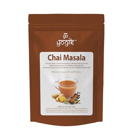 Chai Tea Spice Mix | Go-Yogik Aromatic Chai powder100g(80cups) | Real Indian Taste |Caffiene Free | Vegan | Gluten Free| Zero Sugar| Ayurveda Backed