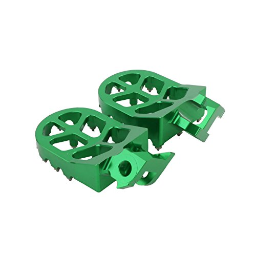 Image of AnXin Foot Pegs Pedals Rest Footpegs CNC For KX125 KX250 1997-2001 1997 1998 1999 2000 2001 Motorcycle Dirt Pit Bike Green