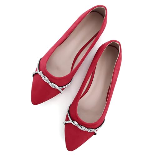 WENJIAZHIZHI Womens Pointy Toe Ballet Flats Shoes Dressy Comfortable Slip-On Casual Loafers for Crews2