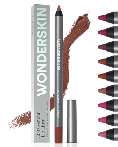 Wonderskin Lipliner Pencil - 360 Contour Lipliner Long Lasting Sharpenable Lip Pencil Waterproof and Transfer-Proof Nude Lip Liner (Walnut)