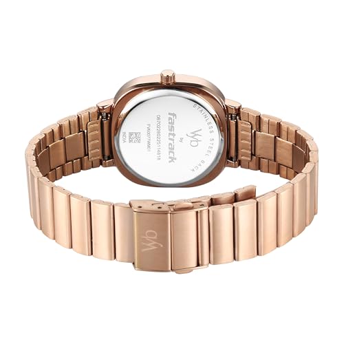 Image of Fastrack Vyb Mirage Quartz Analog Emerald Green Dial Metal Strap Watch for Women