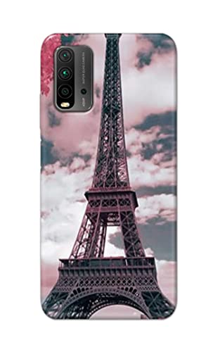 Image of Lovers Famous Place Eiffel Tower in Paris Hard Back Case Cover for Redmi 9 Power Back Cover -(J5) VNS2227