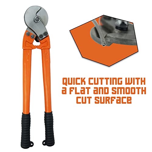 Dawn Railing Wire Rope Cutter 18" Hardened Cable Cutter, High Strength Steel Heavy Duty Wire Cutter For 1/8" To 3/16" Stainless Steel Wire With Labor-Saving Long Arms #TOP4