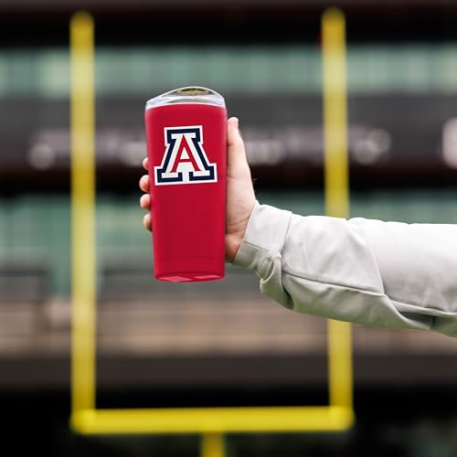 Image of Logo Brands NCAA 20 oz Powder Coat Stainless Tumbler -Double-Wall Insulated Everday Tumbler for Hot or Cold Drinks, High Lip Lid, Team Color