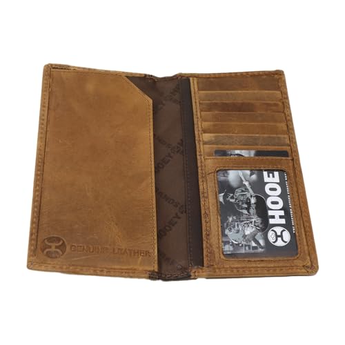 HOOEY Leather Men’s Western Rodeo Wallet (Hog Logo Embossed - Brown)2