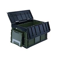 Amazon.co.jp: 松本産業 折りたたみコンテナ 50L (ブラック/カーキ