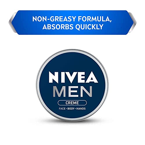 Image of NIVEA Lip Balm, Fruity Strawberry Shine, 4.8g & Nivea Men Creme, Non Greasy Moisturizer, Cream For Face, Body & Hands, 75 ml