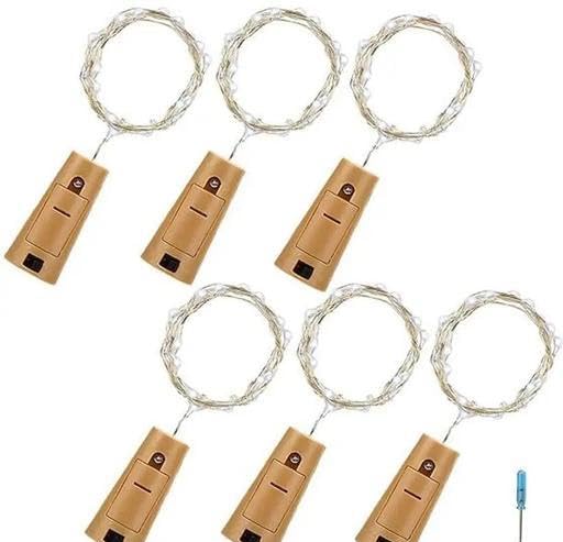 6pcs LED Cork Light for Bottle – Decorative Wine Bottle Cork Light | Fancy Cork LED Lights for Home, Ganpati & Diwali Decoration | Christmas & Home Light Decoration (Warm White, Pack of)-image-40