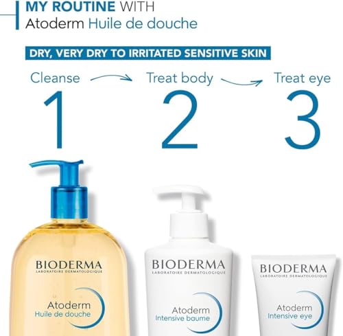 BIODERMA Atoderm Huile de Douche 24h d’Hydratation Confort Immédiat 1 L (Lot de 2)