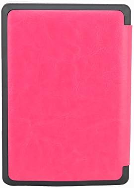 Huasiru PU Leather Case Cover for Amazon Kindle 4 & Kindle 5 Generation (Button Version) Only, Rosy