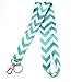 WigsPedia Chevron Neck LANYARDs Keychain for Key / ID Holder (Navy Dark Blue / White Chevron) … (Turquoise Teal / White Chevron)