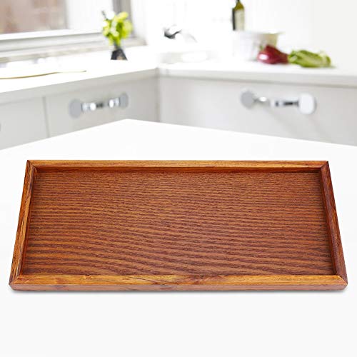Rectangle Wooden Tea Tray Serving Table Plate Snacks Food Storage Dish for Hotel Home (35 * 15cm) by Fdit - Used condition - Image 6