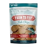 Farm To Pet - Dog Training Treats - 4 oz Fish Chips, Single Ingredient, Lean, All Natural, Healthy Treats for Small, Medium, Large Dog Breeds, & Puppies, Made in USA