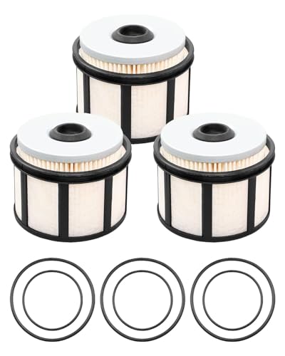 FD-4596 Diesel Fuel Filter Replacement for 1999-2003 Ford E350 F250 F350 F450 2000-2003 E450 Excursion 2002-2003 E550 Super Duty 7.3L Powerstroke - Replaces FD4596 F81Z-9N184-AA (3PCS)