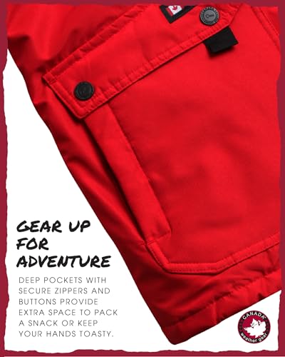 Image of CANADA WEATHER GEAR Mens Winter Parka Jacket - Heavyweight Water & Wind Resistant Insulated Ski Jacket Puffer Coat Outerwear