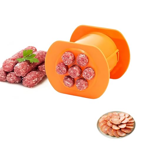 SoeUyd Cevapcici Presse Hot Dog Maker mit 7 Löchern Cevapcici Maker Wursthersteller Cevapcici Extruder Wurst Fleischfüller kit Gadgets zur Herstellung von Cevapcici für Haus und Küche (B)