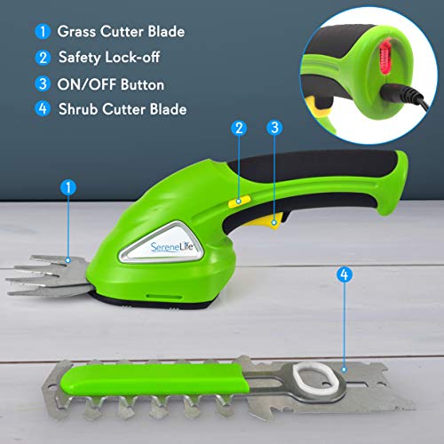 image for SereneLife Battery Grass Cutter, Grass Clippers Cordless, Trimmer Cutt