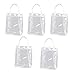 5 PCS Sac En PVC Clair Avec Poignée Sacs De Glace Au Vin Sacs d'Emballage De Maquillage PVC Refroidisseur De Bouteille Transparent Sac Shopping Transparent En PVC 20cm x 10cm x 28cm