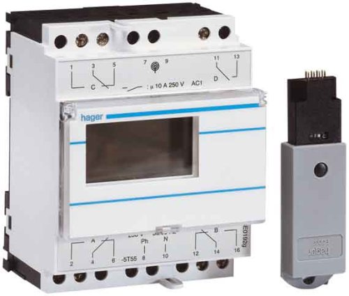 Hager 4 Kanal Jahresschaltuhr mit Datenschlüssel