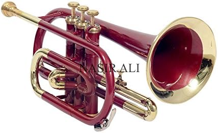 CORNET Bb PITCH RED COLOR WITH FREE HARD CASE AND MOUTHPIECE FRIENDLY TUNED