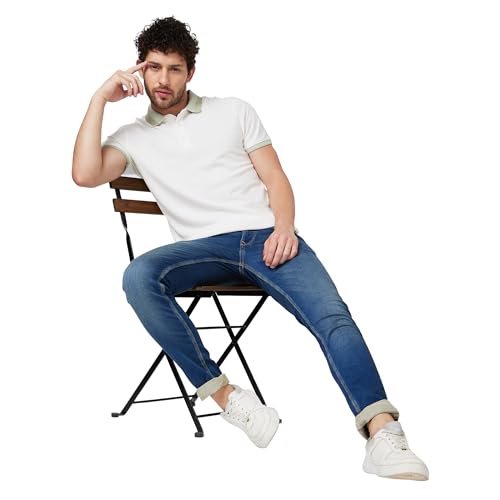 Image of Spykar Men's Slim Fit Low Rise Casual Jeans