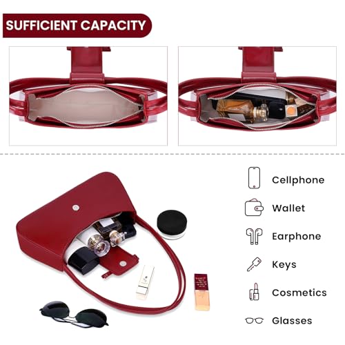 Shoulder Bags for Women Coquette Bow Purse Y2k Bag Small Cute Purses Mini Hobo Handbag Faux Leather Shoulder Purse 5