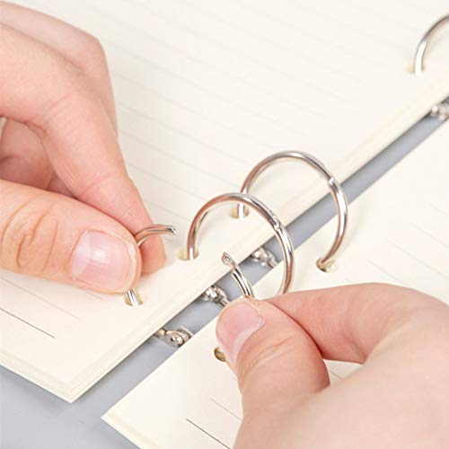 kingforest 100PCS Loose Leaf Binder Rings,1 Inch, Silver,Nickel Plated Steel Book Rings,Key Rings, for School, Office,or Home