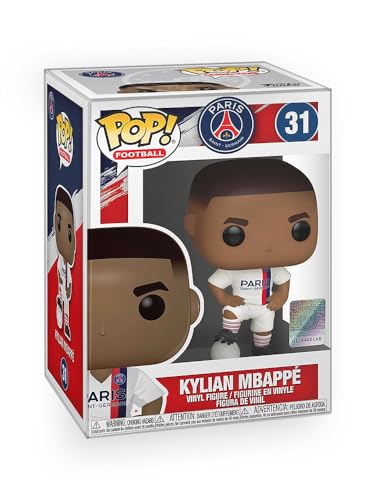 Epic Collectibles Pop Football Soccer - Kylian Mbappe in Paris Saint Germain (Third Kit) Vinyl Figure Bundle with Compatible Funko Box Protector