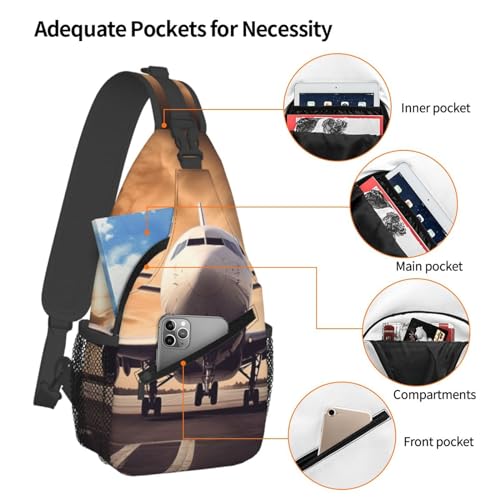 Sling Backpack Crossbody Sling Bag Airplane Chest Bag Daypack miniatura 3
