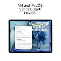 Apple 11" iPad Air (M4): Liquid Retina Display, 256 GB, 12 MP Front‑/Rückkamera, WLAN 7 mit Apple N1 + 5G Mobilfunk, Touch ID, Batterie für den ganzen Tag – Space Grau – Ansicht 3
