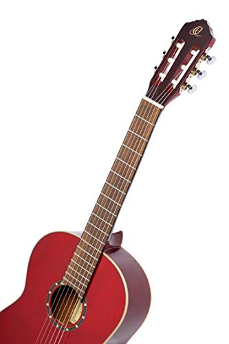 Ortega Guitars 6 String Family Series Full Size Left-Handed Nylon Classical Guitar W/Bag, Spruce Top-Wine Red-Gloss, (R121L-Wr) #TOP2
