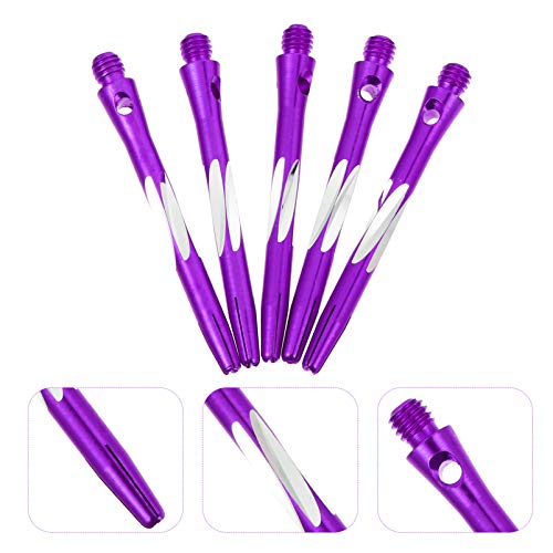 BESPORTBLE 5Pcs 2BA Padrão Da Liga de Alumínio Dart Eixos Dart Hastes de Rosca Dart Acessórios Roxo