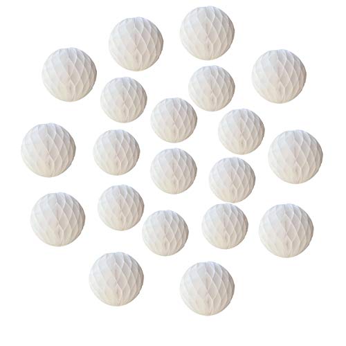 20pcs 3''6'' White Honeycomb Balls Party Honeycomb Balls Decoration