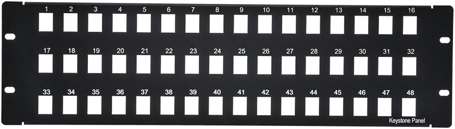 Blank Patch Panel for Keystone Jack Cat.5E, Cat.6 (48 Port)