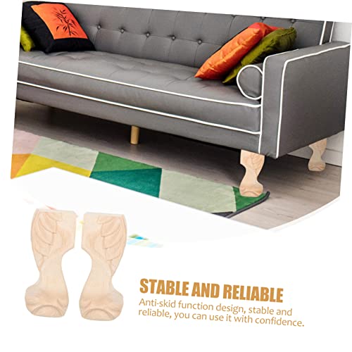 4 pieds de meuble en bois pour commode et table basse - 6