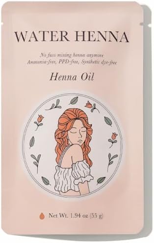 Liquid Henna Hair Dye for Gray & White Hair – Orange Color, 1-Min Mix, 30-Min Color, PPD-Free, No Powder Mess