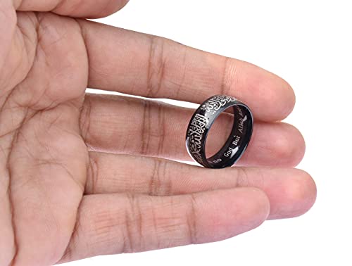 Image of Fashion Muslim Kalma Black Colour Unisex Finger Ring