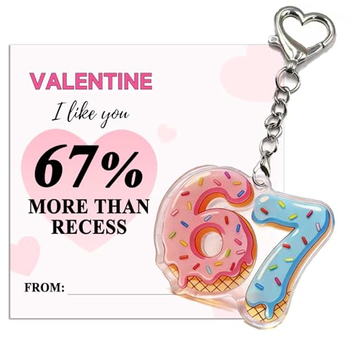 OFlyDesigns 67 Six Seven Keychain, 67 Valentine Gifts Favor, Funny