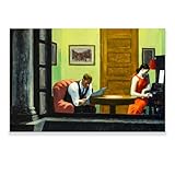 Edward Hopper Canvas Prints Wall Art - Room in New York Poster - Vintage Realism Genre Painting Retro Fine Art Prints Decor Unframed