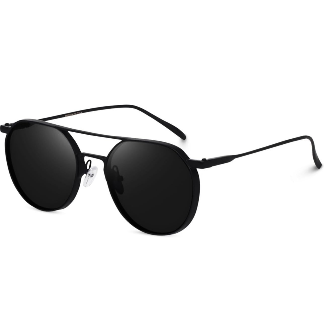 Men'S Vintage Punk Pilot Glasses - Matte Metal Frame, Large Rectangular Design, Ideal for Photography & Parties, Lightweight & Durable, Everyday Fashion Glasses-image-8