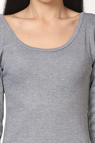 Image of Alfa Fleece Women's Scoop Neck Three Quarter Sleeves Thermal Top for Winter