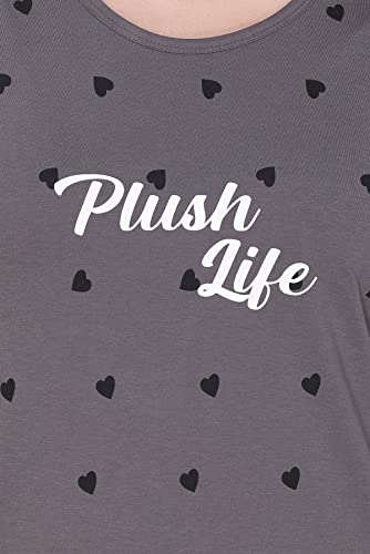 Image of Plush Women's Long Printed Cotton Round Neck Half Sleeve T-Shirt /Tshirts (DPL-PT-001)